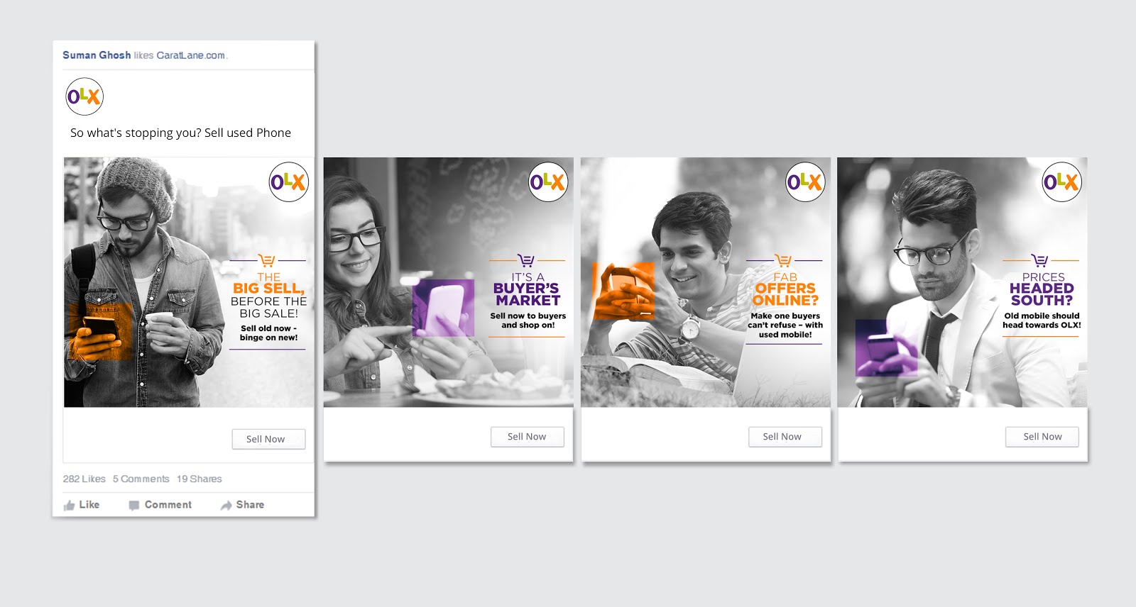 Creative Work: OLX mailers, post and MPa