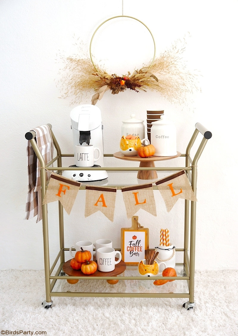 Coffee bar styling for fall breakfast fun! See the easy ideas!