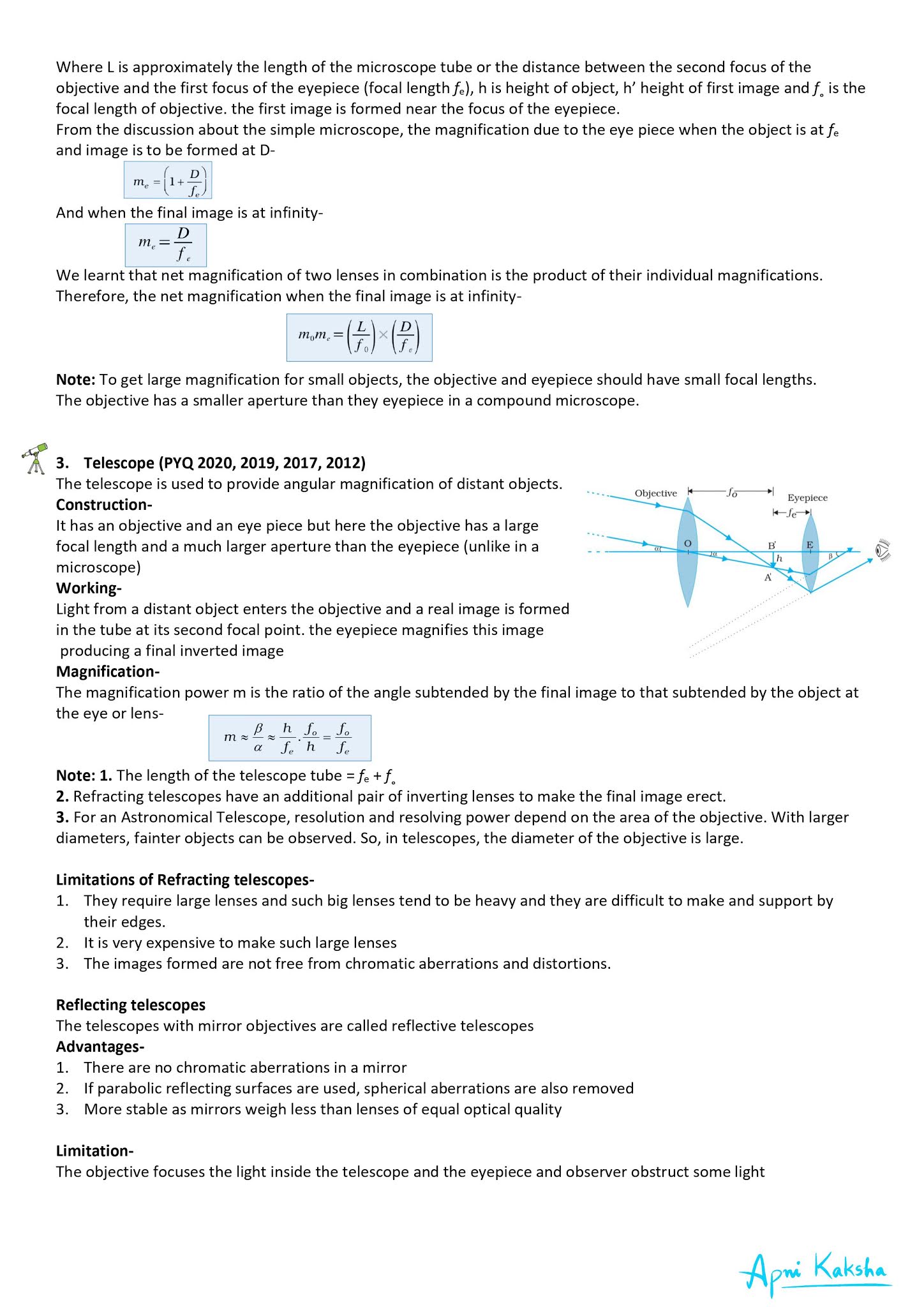 Class 12 Physics Chapter 9Ray Optics And Optical Instruments Notes PDF