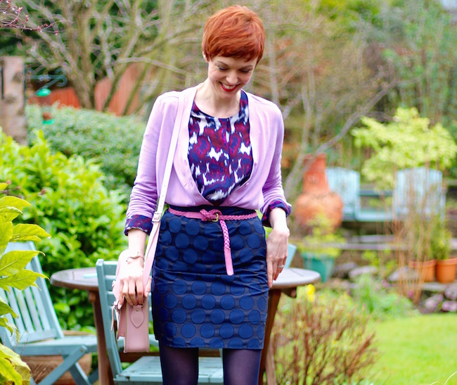 4 Reasons to Try New Things | Navy, Pink and Lilac outfit, for work. | FAKE  FABULOUS STYLE