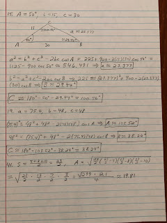 Professor Frank’s Math Blog: Part 3 - Law of Cosines - Practice