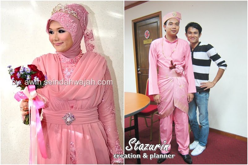 pengantin adat sunda berjilbab pink