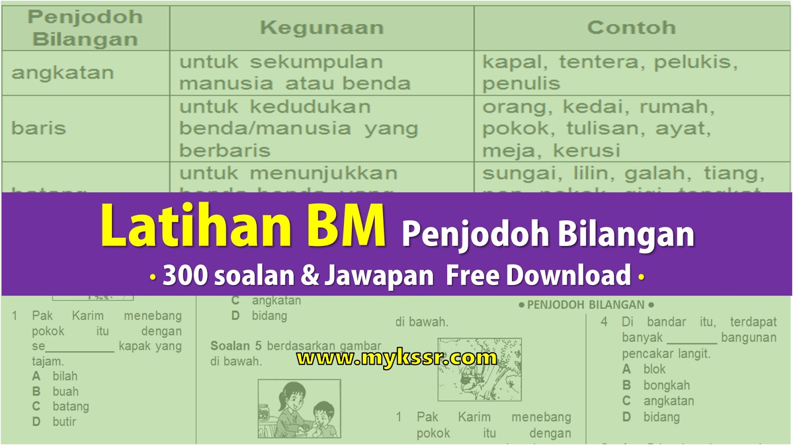 300 Soalan & Jawapan Penjodoh Bilangan Free Download ...