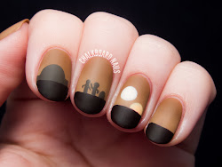 tatooine sunset nail star wars nails timely ended finished few being pretty chalkboardnails