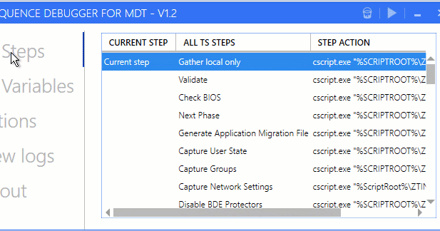 Task Sequence Debugger for MDT - V1.2 | Syst & Deploy