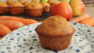 Muffins de Manzana, Zanahoria, Coco y Nueces