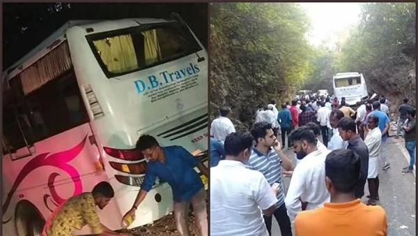  Ghastly accident at Karkala: At least nine dead, many injured as tourist mini bus hits boulder, Mangalore, News, Local-News, Accidental Death, Injured, hospital, Treatment, bus, Passengers, National