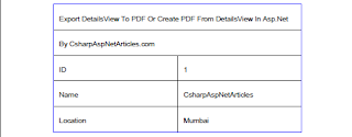 Create Export DetailsView To PDF