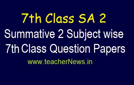 7th class unit test papers 2020 picture