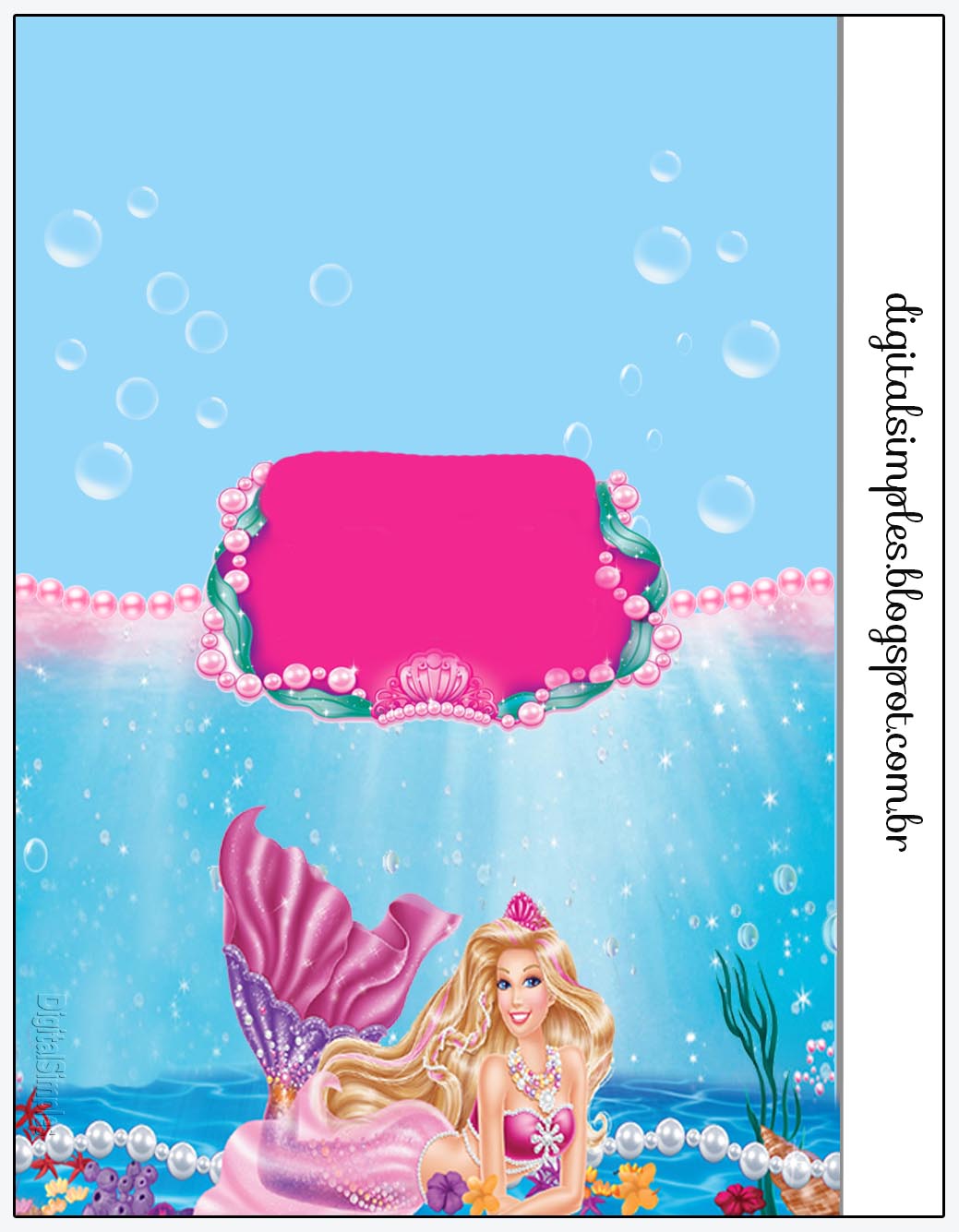 Arquivo BARBIE SEREIA – Fofurices Digitais