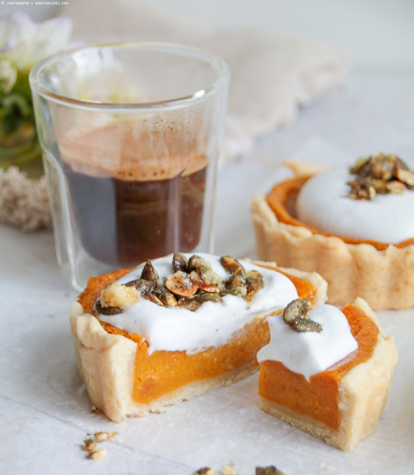 Pumpkin Pie mit Kürbiskern-Krokant