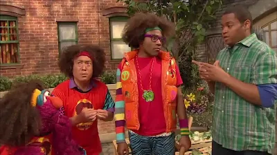 LMNOP Donald Glover, Alan, Chris, Telly, Sesame Street Episode 4317 Figure It Out Baby Figure It Out season 43