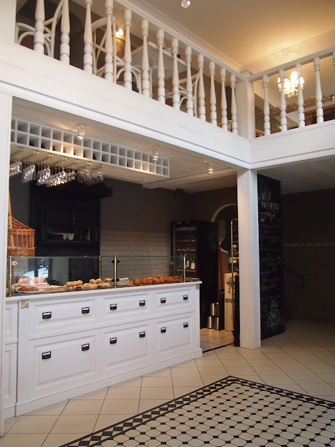 Eating at La Maison du Croissant in Klaipeda Lithuania