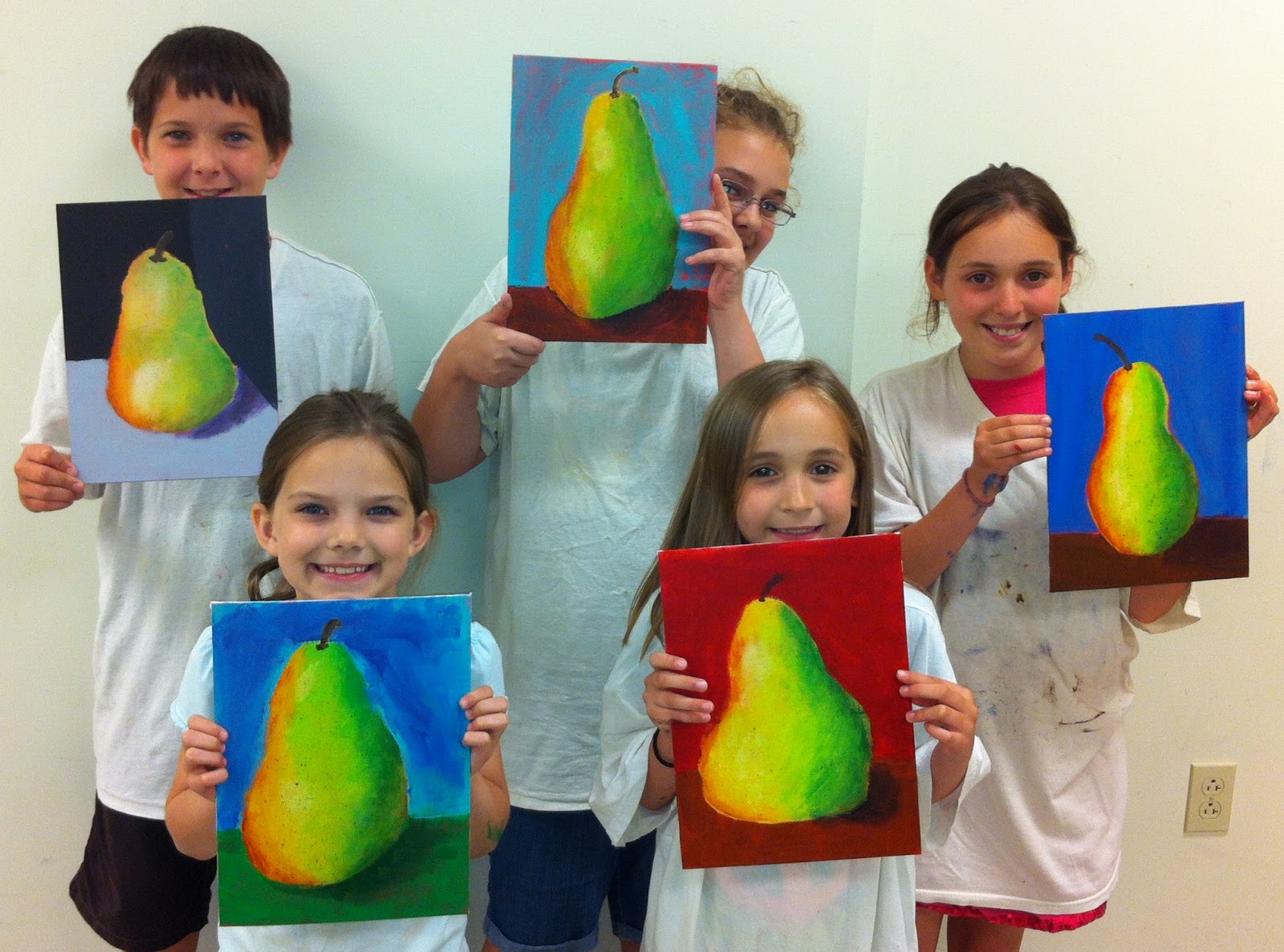 Angela Anderson Art Blog Pear Acrylic Paintings Kids Art Class