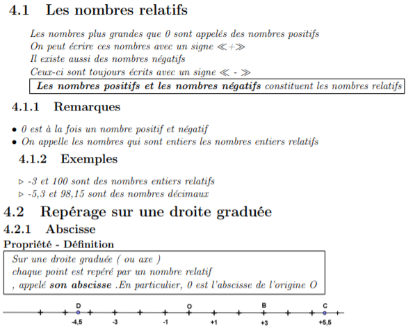 درس Les nombres relatifs: définition et comparaison للسنة الأولى إعدادي