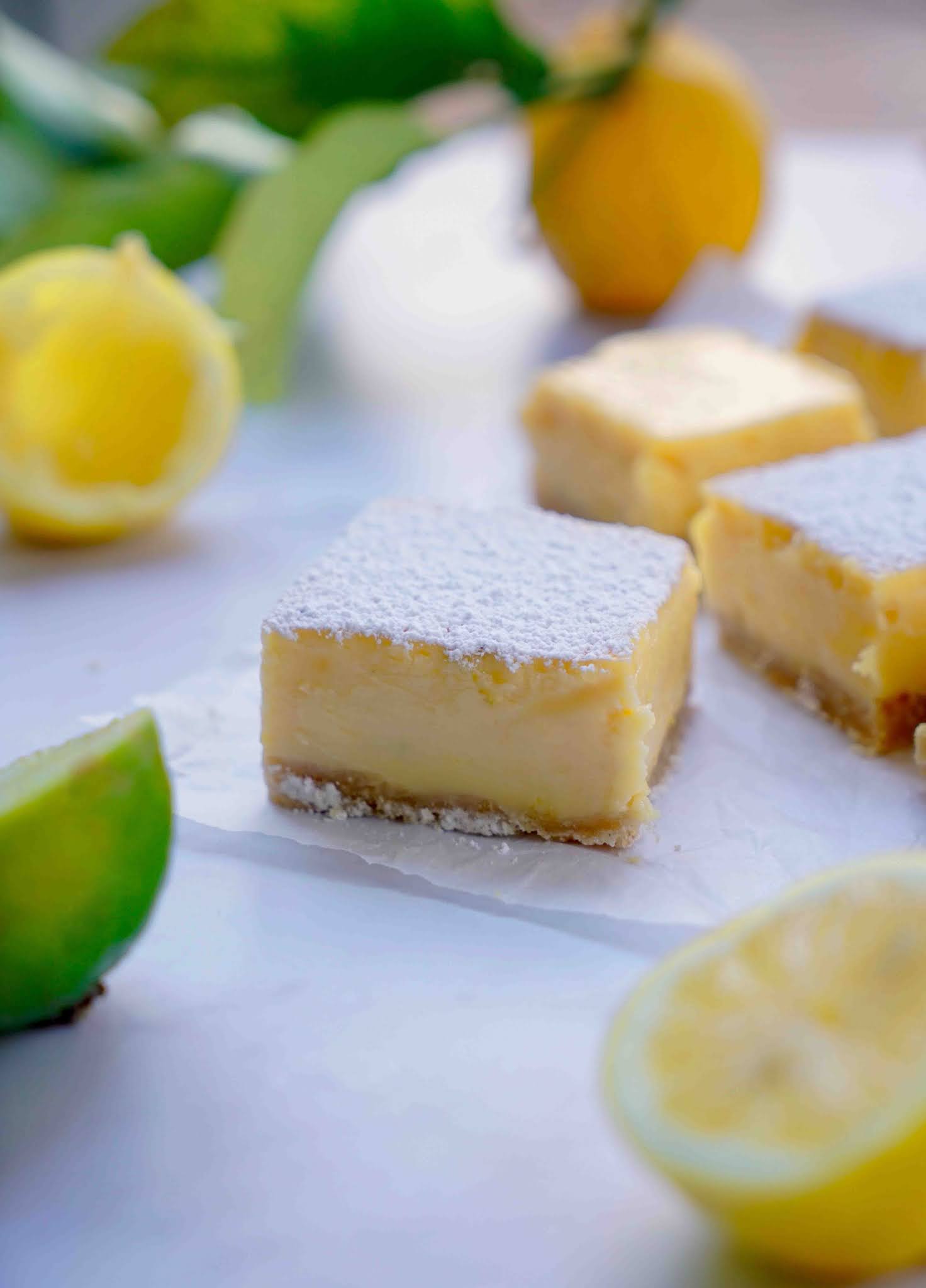 carrés aux 2 citrons lemon square , lait concentré sucré , citrons