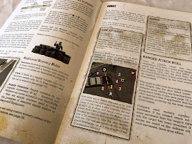 A section from the rules book for The Walking Dead: All Out War miniatures game