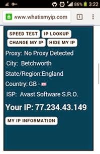 avast vpn changed IP