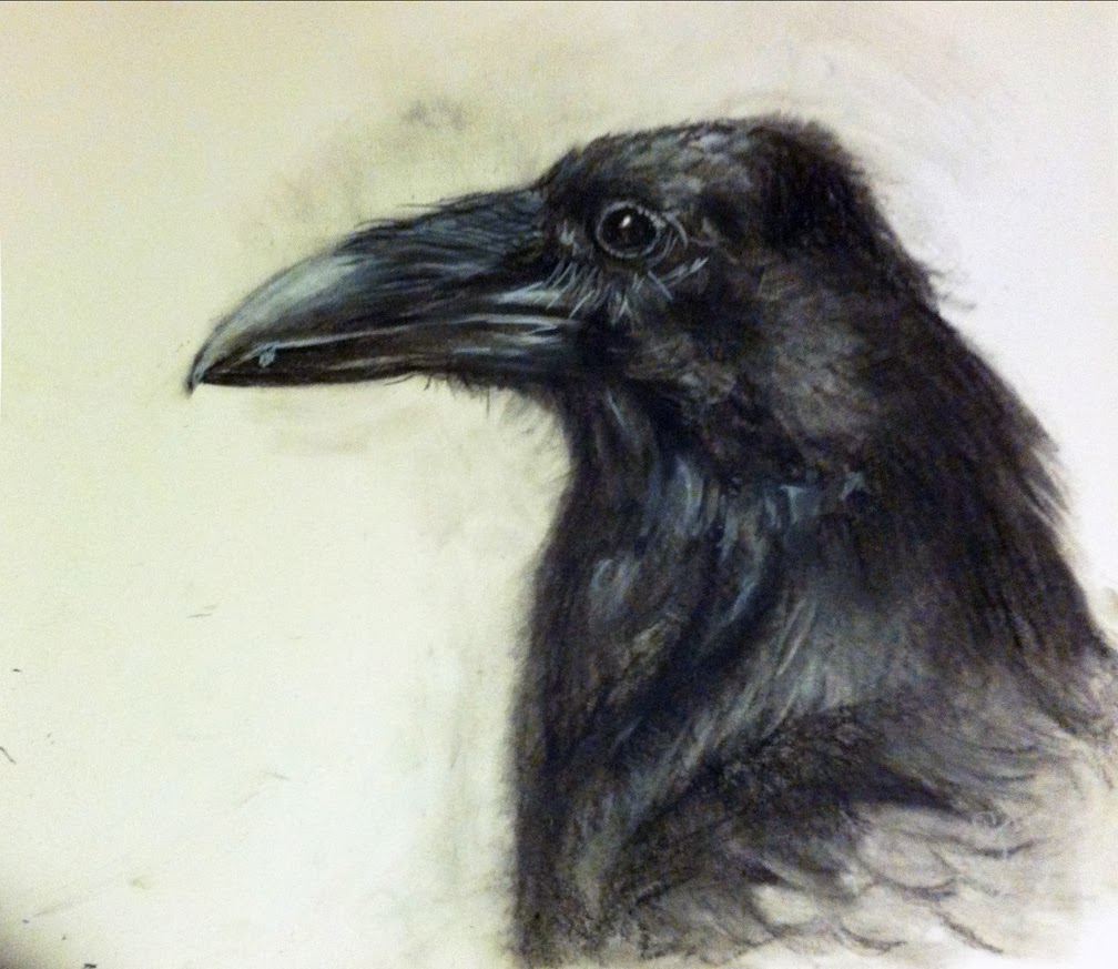ChristineRossiArt Ravens In Charcoal