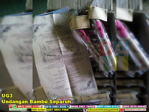 jual Undangan Bambu Separuh