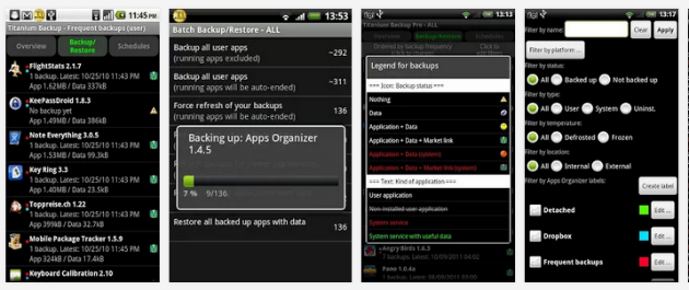 Titanium Best Backup Android App for the Rooted Mobile