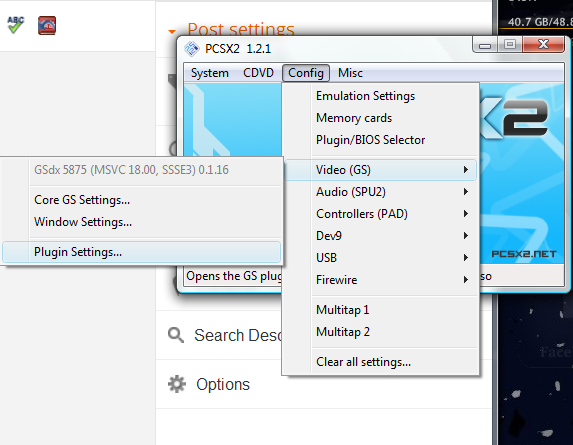 setting up pcsx setting up pcsx