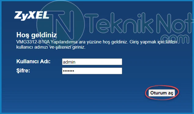 Zyxel Modem Wifi Adı ve Şifre Değiştirme