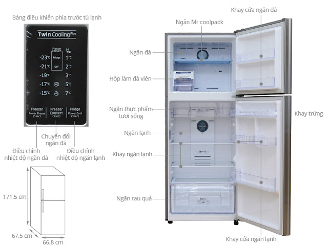 Tủ lạnh Samsung Inverter 364 lít RT35K5532S8/SV 