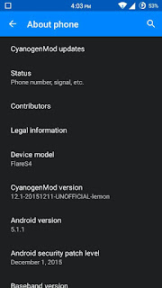 [ROM] Cyanogen OS 12.1 for Cherry Mobile Flare S4 [MT6753] Screenshots