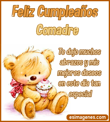 Comadre peluche de cumpleaños con pastel Comadre peluche de cumpleaños con pastel