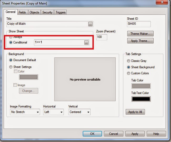 How to hide and show sheet in Qlikview Ah Bee's Tips C, Ms