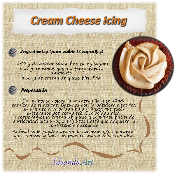 Receta Cream Cheese Icing