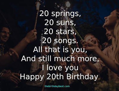 20th Birthday Wishes