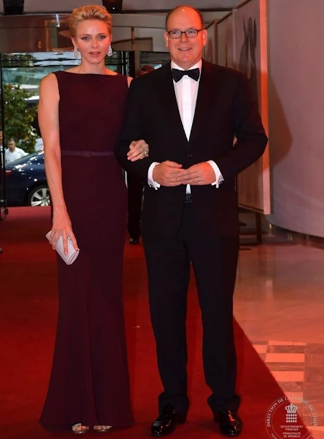 Prince Albert and Princess Charlene attended a gala dinner for  Prince Albert II Foundation at the Salle des Etoiles in Monte Carlo