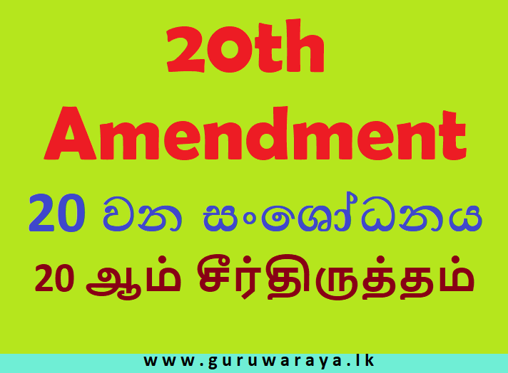 20th Amendment : Final Document