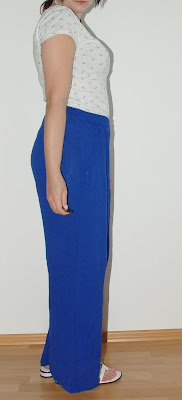 [Fashion] How to Style Palazzo Pants - I´m anchored: Simple T-Shirt and blue Palazzo Pants