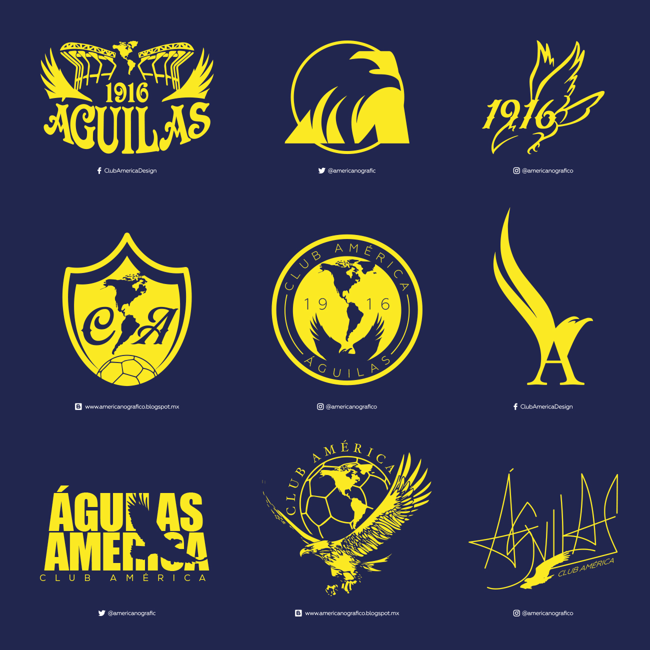 AMERICAnografico: Logos Club América - Vectores