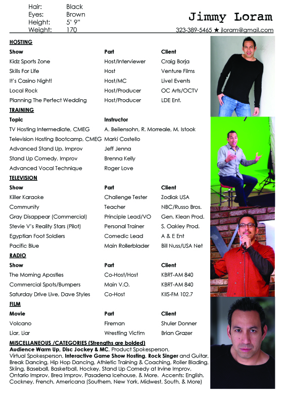 tv host resume watch