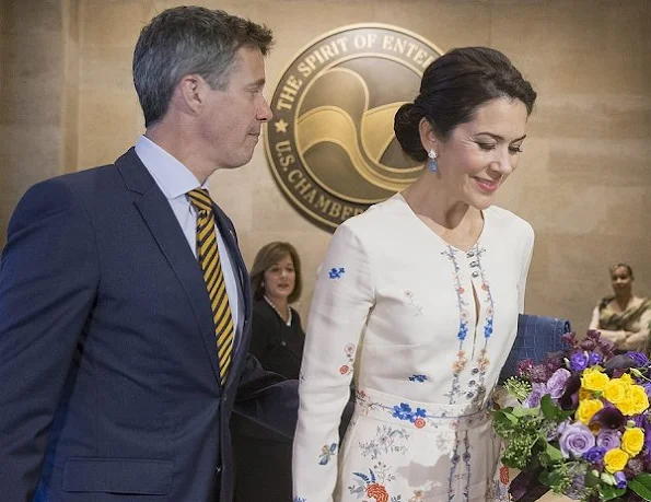 Crown Princess Mary and Princess Charlene wears the same Vilshenko Jery floral print dress