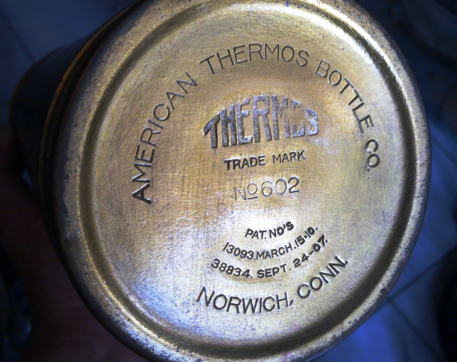 RUST HOUR ANTIQUES N SECONDLIFE Antique Thermos No 602 Vacuum Flask
