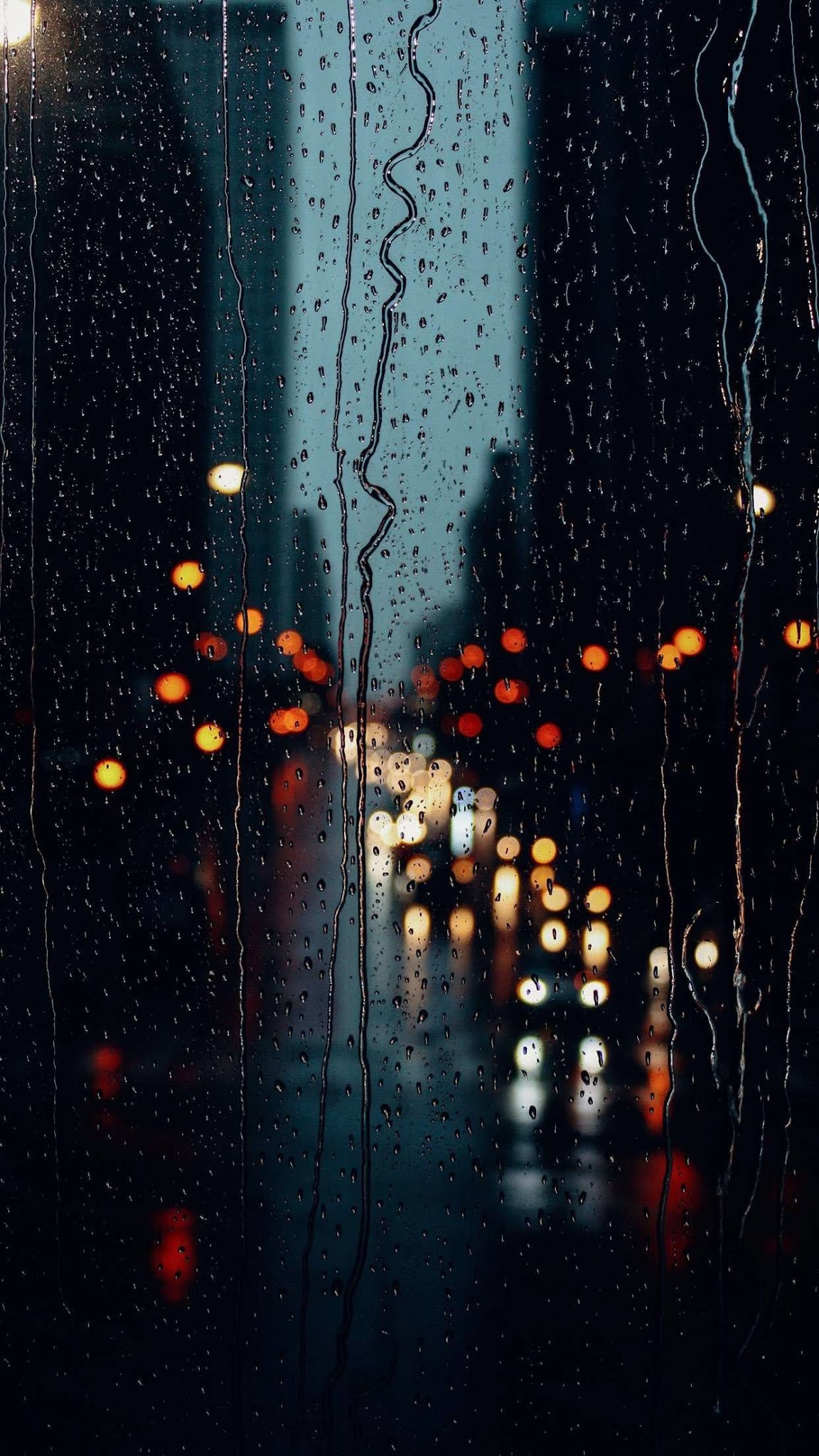Rain drops on window glass mobile wallpaper - HD Mobile Walls