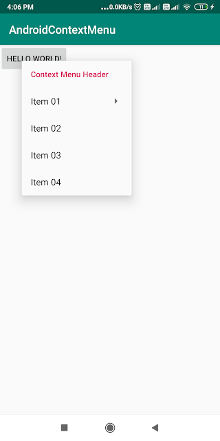 TutorialsBuzz: Android Context Menu In Kotlin