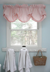 Ticking balloon valance by Pottery Barn Kids