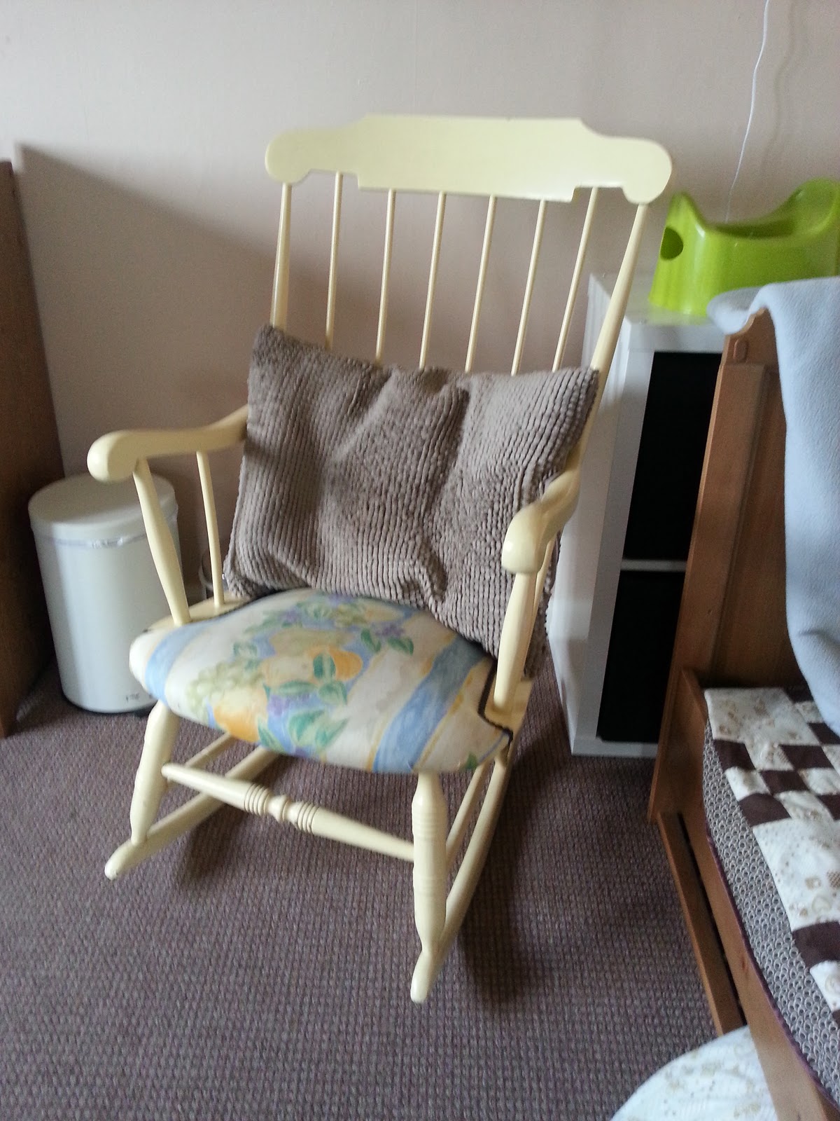 Sticking & Stitching Recycled Bath Mat Made into a Cushion