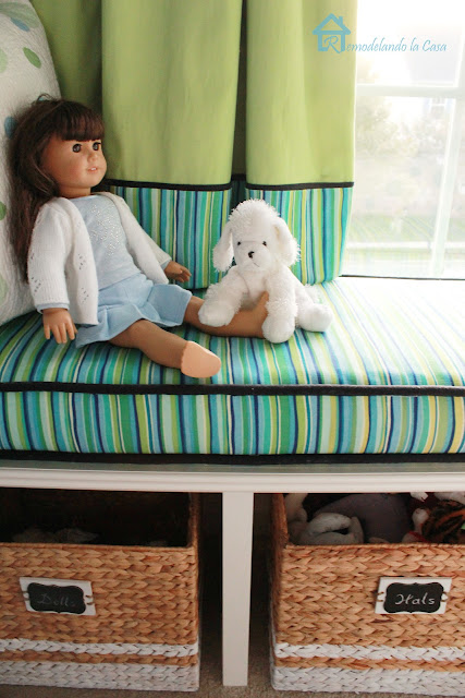 Samantha Parkinton doll on window bench.