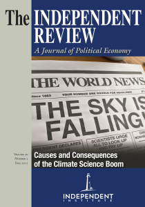 Fall 2015 Issue of The Independent Review: Lakatos' research cited