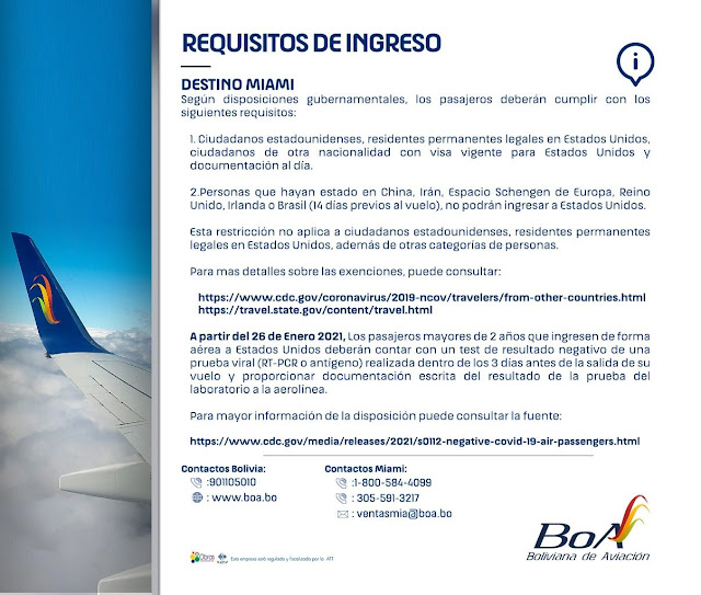 restricciones miami boa