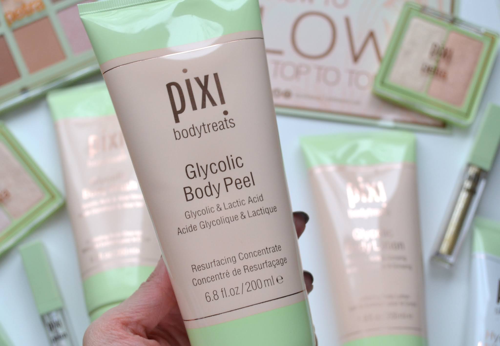 BODY Pixi Beauty Glycolic Body Wash, Peel and Lotion Cosmetic Proof