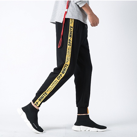 QUẦN THUN 1 SỌC VÀNG TRACK PANTS