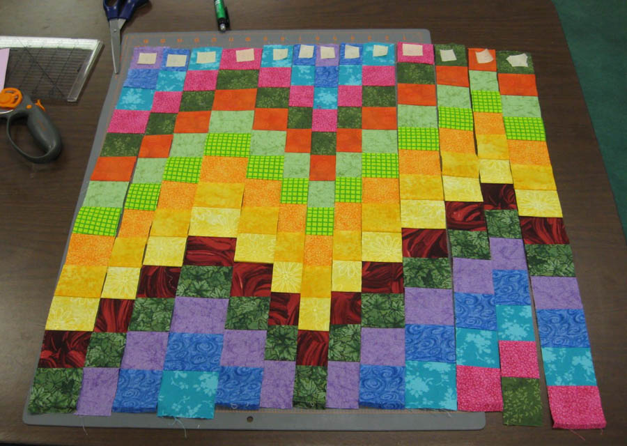 Fiber Antics by Veronica Back in class Bargello placemats